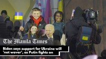 Biden says support for Ukraine will 'not waver', as Putin fights on