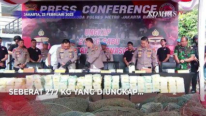 Penampakan Barang Bukti Narkoba Jaringan Internasional Seberat 277 Kg Diungkap Polres Jakbar