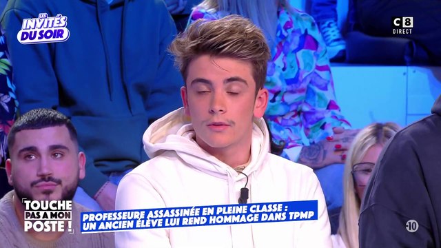 Saint-Jean-de-Luz : Emu, Matiss, ancien élève de la professeure assassinée hier témoigne dans TPMP : C'était une prof formidable, franchement c'est celle que l'on voulait avoir