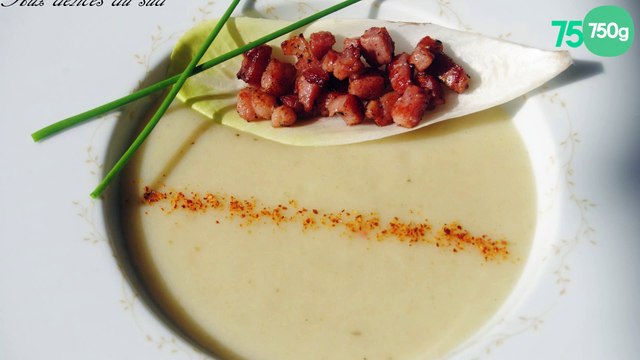 Velouté d'endives aux lardons .