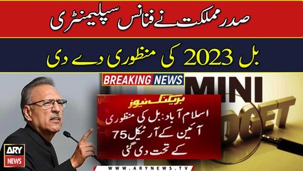 President Dr Arif Alvi approves mini-budget