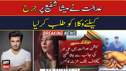 Hearing of defamation case against Meesha Shafi in Sessions Court.