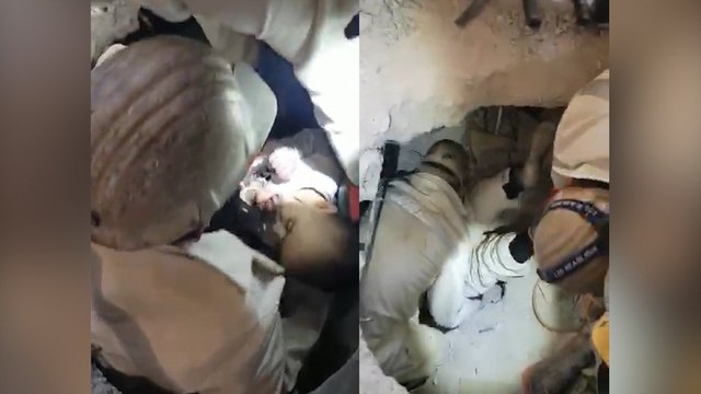 Asya bebeği ağlayınca fark edip, 131’inci saatte enkazdan kurtarmışlar
