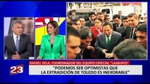 Rafael Vela: “Toledo ha manifestado que no se entregará voluntariamente a la justicia peruana”