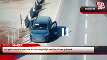 Eskişehir'de polisi görünce sürücü değişikliği yaptılar: Drone yakaladı