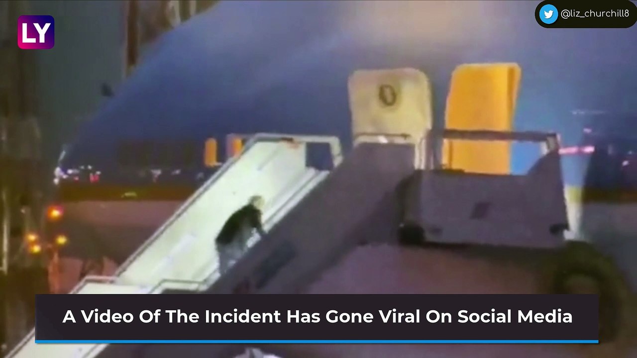 US President Joe Biden Slips, Falls On Aircraft’s Stairs While Leaving Poland