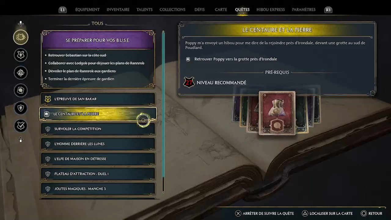 Trouver la pierre de lune Hogwarts Legacy : Compléter la quête Le Centaure et la Pierre de Poppy