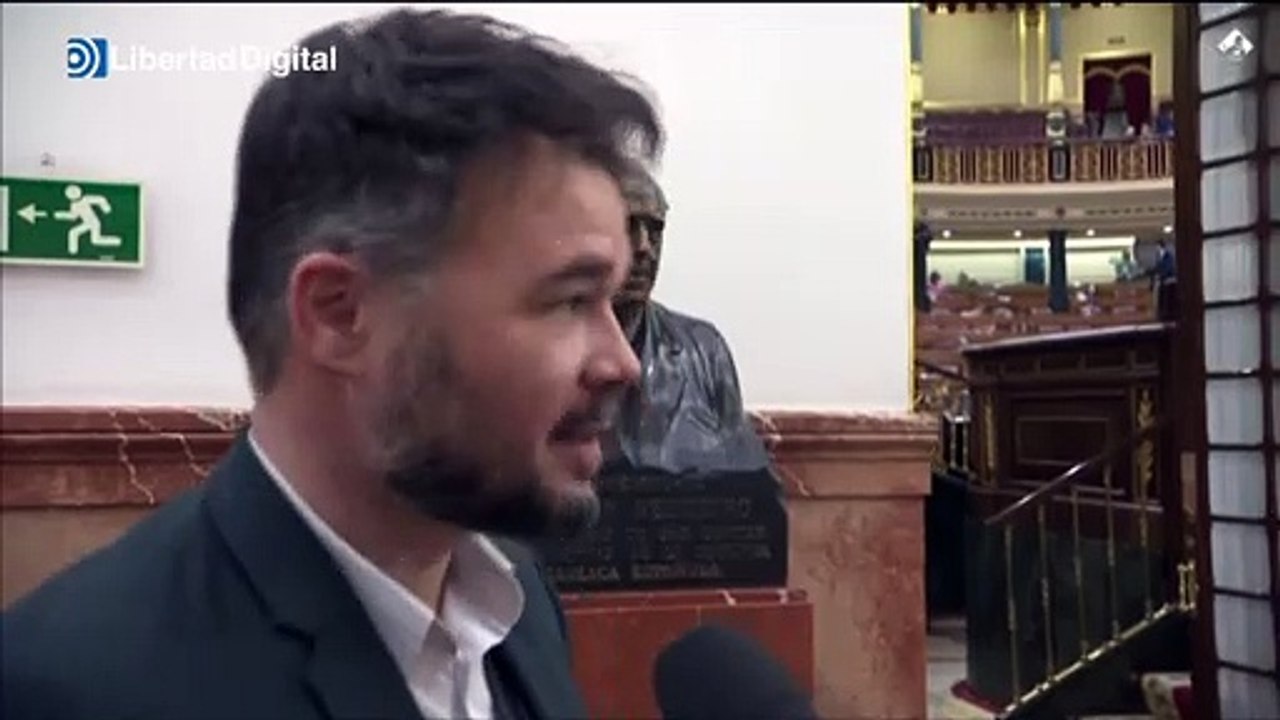 Rufián sobre la moción de censura: "Es un despropósito de la extrema derecha"