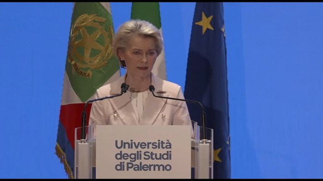 Ursula von der Leyen da Palermo: Libertà per l'Ucraina