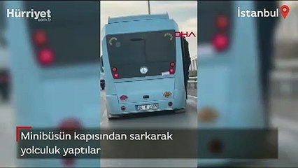 Minibüste tehlikeli yolculuk