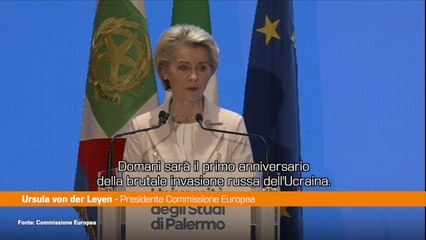 Von der Leyen "Difendiamo la libertà dell'Ucraina"