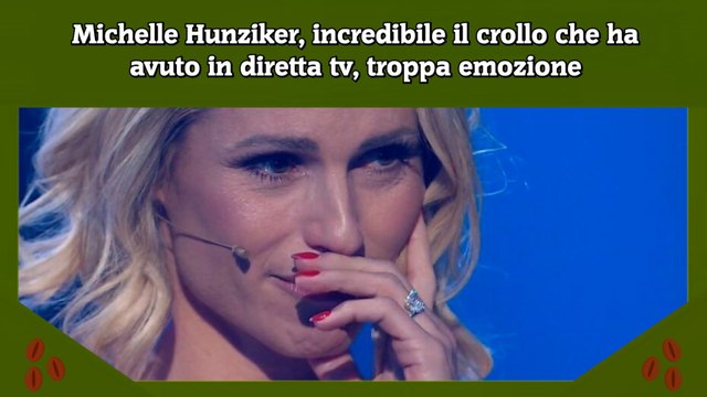 Michelle Hunziker, incredibile il crollo che ha avuto in diretta tv, troppa emozione