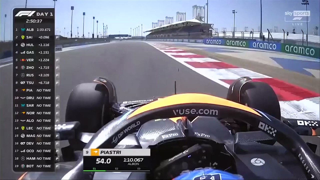 F1 2023: Day 1 testing Oscar Piastri onboard