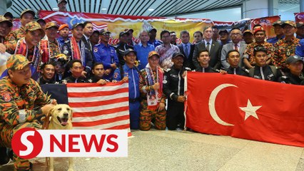 Download Video: Malaysian rescue team return home from Turkiye with applause