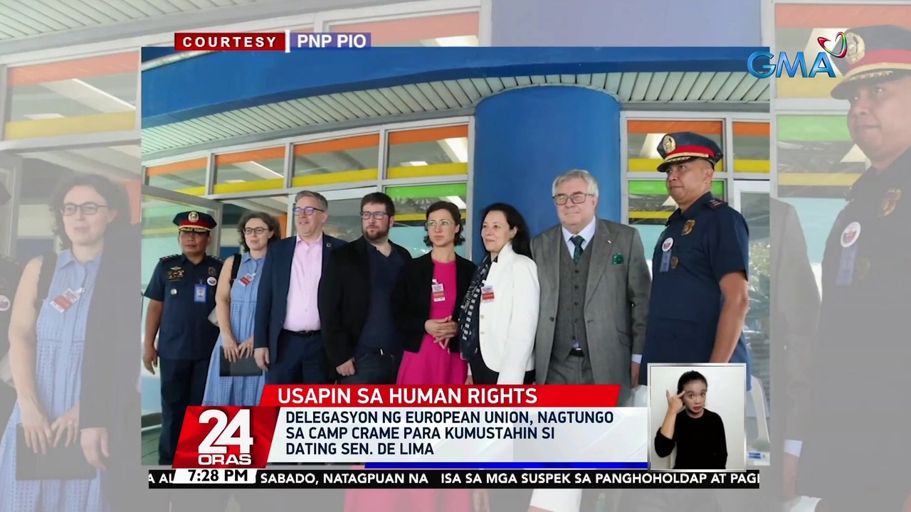 Delegasyon ng European Union, nagtungo sa Camp Crame para kumustahin si dating Sen. De Lima | 24 Oras