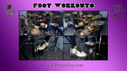 Drum Exercise | Foot Workouts (Part 63 - LRRLLL) | Panos Geo