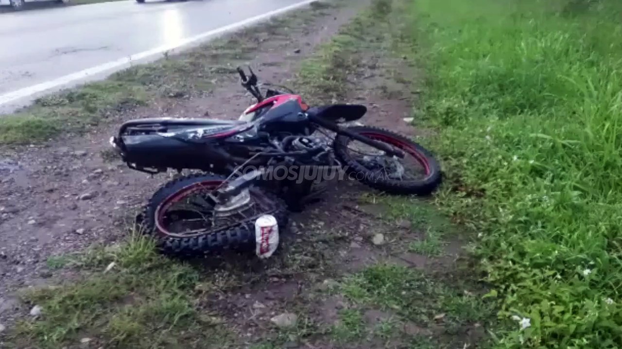 Accidente vial de motociclista