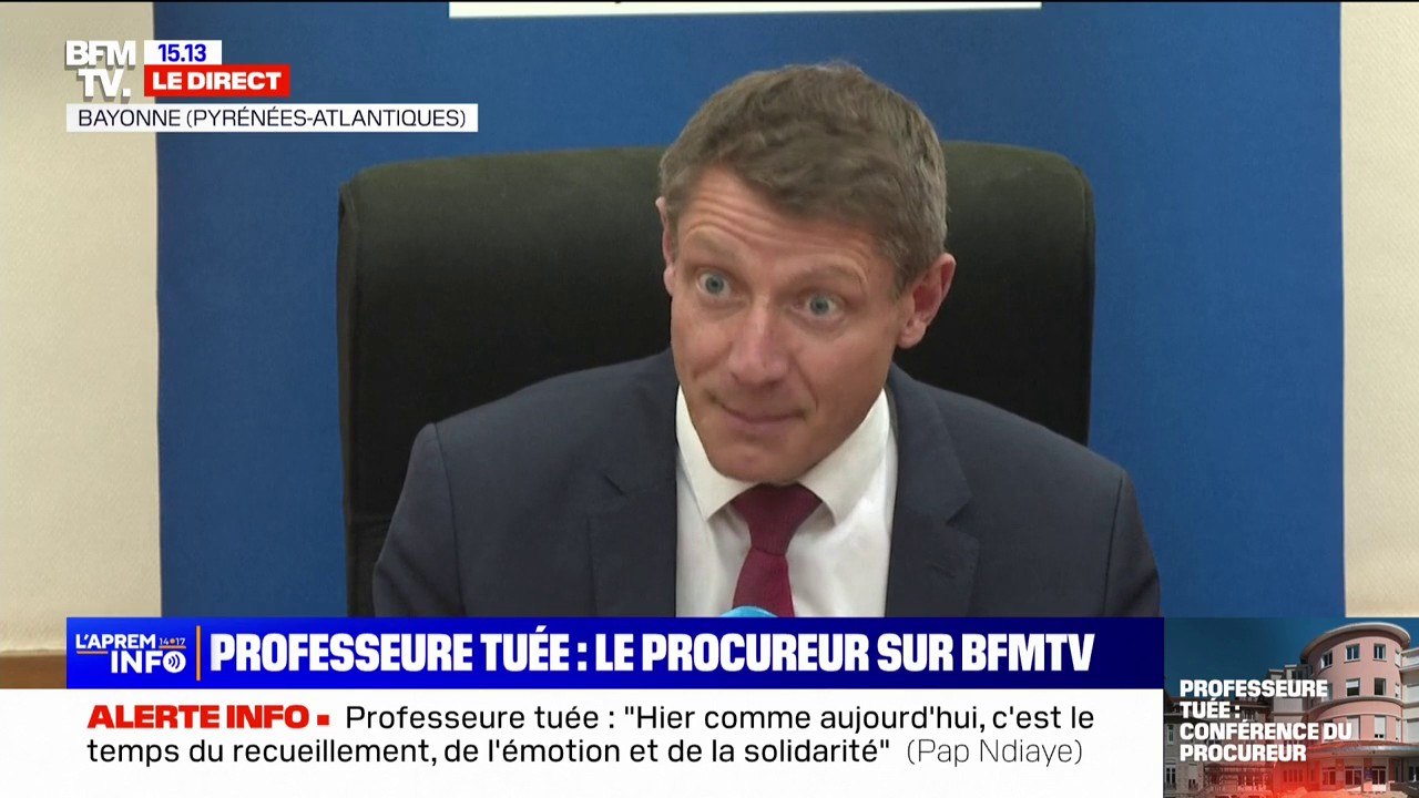 Enseignante tuée: le procureur de Bayonne décrit "une professeur unanimement appréciée de ses collègues et ses élèves"