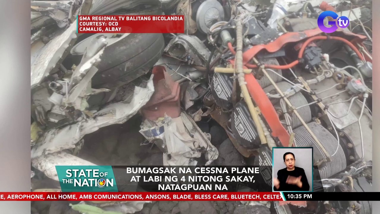 Bumagsak na Cessna plane at labi ng 4 nitong sakay, natagpuan na | SONA