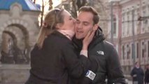 Woman Surprisingly Kisses Australian News Anchor