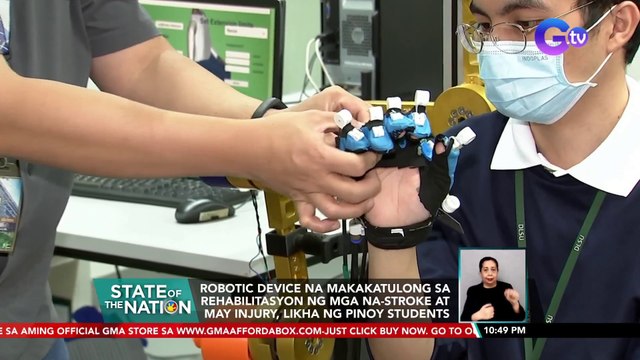 RESTRICTED: Robotic device na makakatulong sa rehabilitasyon ng mga na-stroke at may injury, likha ng Pinoy students | SONA