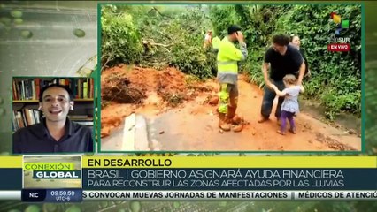 Gobierno brasileño destinará ayuda financiera para zonas afectadas por lluvias en Sao Paulo