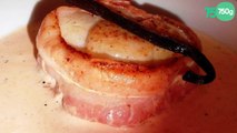 Tournedos de saint-jacques à la vanille et au lard fumé