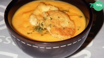 Velouté de carottes et quenelles
