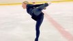 Figure Skater Performs Cool Moves While Spinning Fast