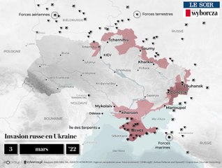 Ukraine, un an d'invasion: les cartes de l'évolution des combats