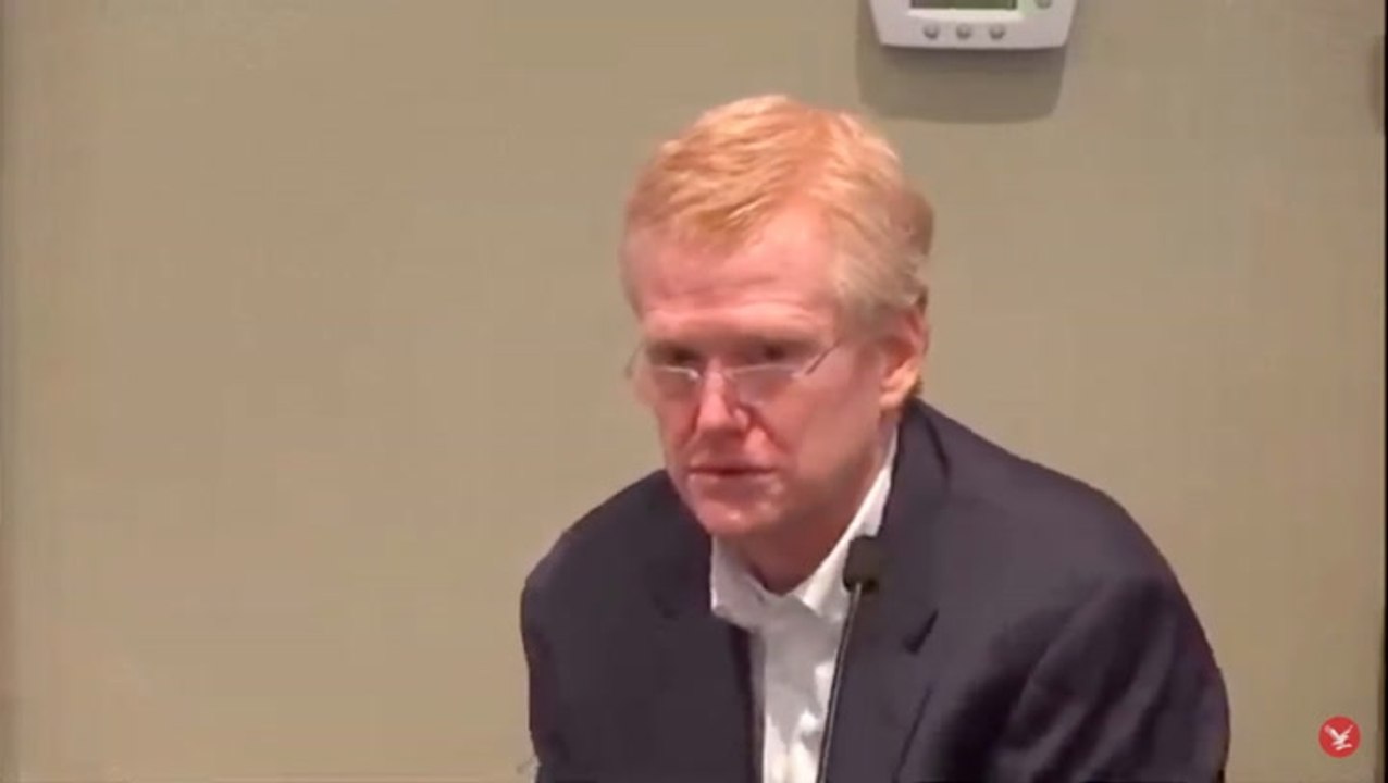 Alex Murdaugh sobs while giving testimony during double murder trial