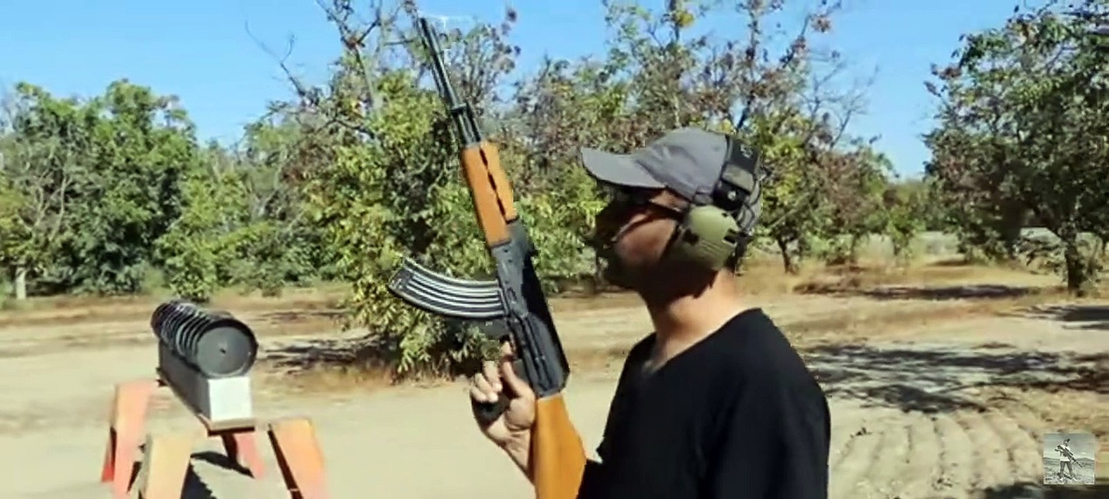 AK47 vs AR 15 precast steel test