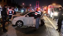 ARIZALANAN OTOMOBİLİNDEN İNEN SÜRÜCÜYE ARKADAN GELEN OTOMOBİL ÇARPTI