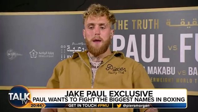 Jake Paul tells Piers Morgan he’s going to ‘knock out’ Tommy Fury