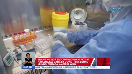 Bilang ng mga bagong nagkakasakit at namamatay dahil sa Covid-19 sa buong mundo, bumaba ayon sa WHO | UB