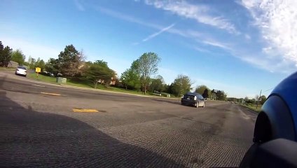 Road Rage Pickup truck with Bicycle in Constr Zone