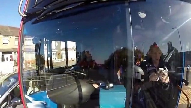 bus driver stops bus to fight cyclist after argument