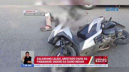 Dalawang lalaki, arestado dahil sa pamamaril umano sa isang Indian | UB