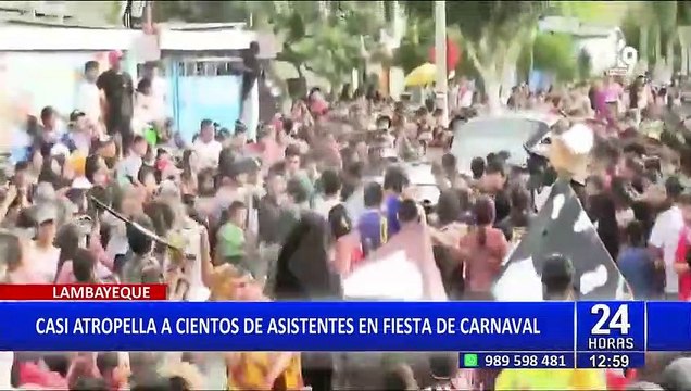 Sujeto en aparente estado de ebriedad casi atropella a varios durante festejos por carnavales