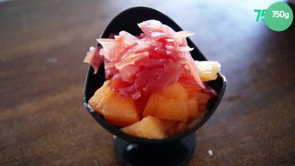 Verrine bacon et melon