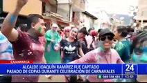 Carnaval de Cajamarca: alcalde de la ciudad es captado celebrando en estado de ebriedad