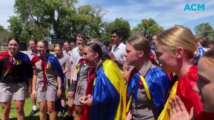 Ballarat Clarendon College's spit crew gets excited for the 2023 Head of the Lake