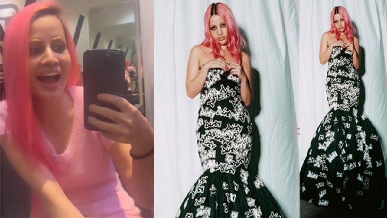 Urfi Javed Black Gown Pink Hair Bleached Eyebrow Look, Fans Shocking Reaction Viral । Boldsky