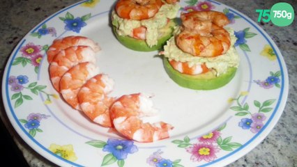 Tartelettes à l'avocat et sa mousse garnie de crevettes au porto!