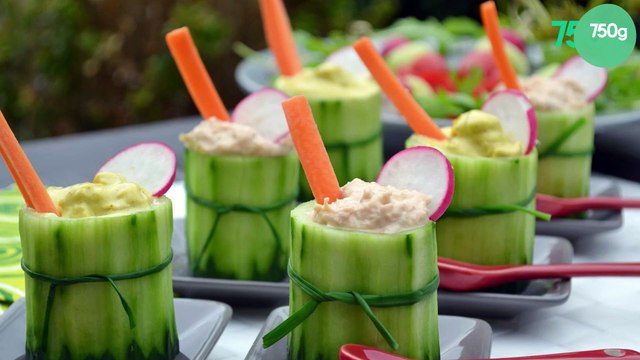 Verrines-concombre à manger de la tête aux pieds ! 100 % végé !