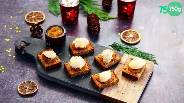 Toast de foie gras et chutney de mangue