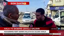 Halk TV ekibine canlı yayında çekiçli saldırı