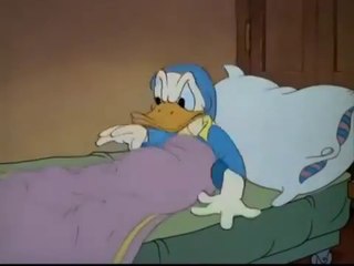Cartoon Donald duck Early to Bed
