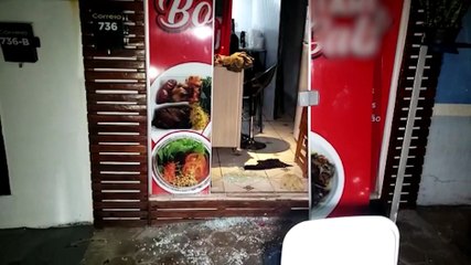 Marmitaria é alvo de bandidos em Cascavel; comércio ao lado foi arrombado no dia anterior