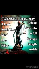 CRIMINOLOGY 101: a deep look into the minds of a criminal (2023)
